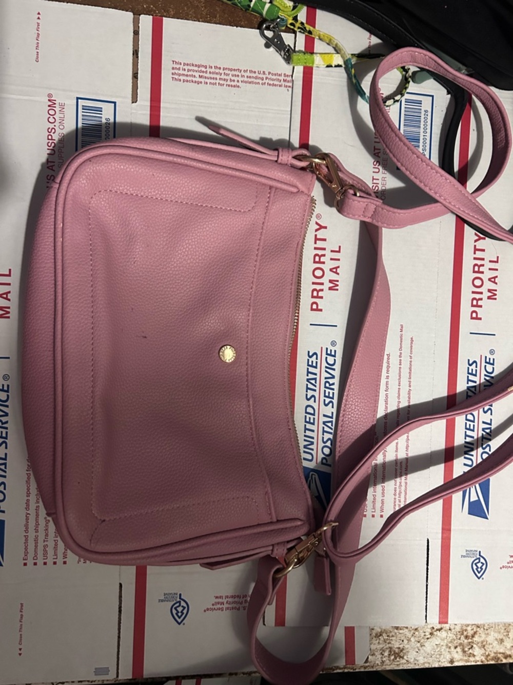 Pink Crossbody Shoulder Bag - Lightweight Everyday Purse